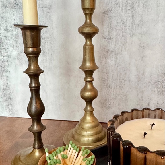Brass Candle Sticks - Picture 3 of 5